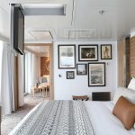 Sollevatore tv installato a soffitto su cabina armatore nave ponant