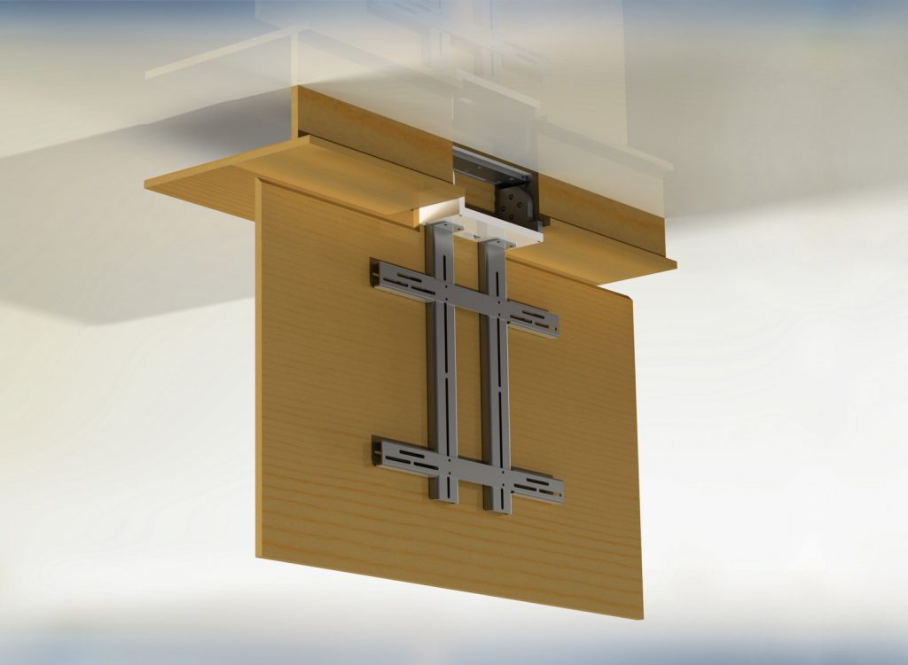 sollevatore tv basculante da soffitto
