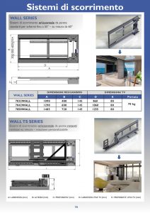 Sistema di scorrimento per tv da parete Sea & Symphony wall Series